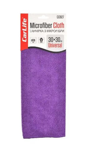 Ганчірка з мікрофібри 30×30 см фіолетова - фото