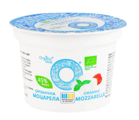 Сир м'який органічний Моцарела 45% 100г, Organic Milk - фото