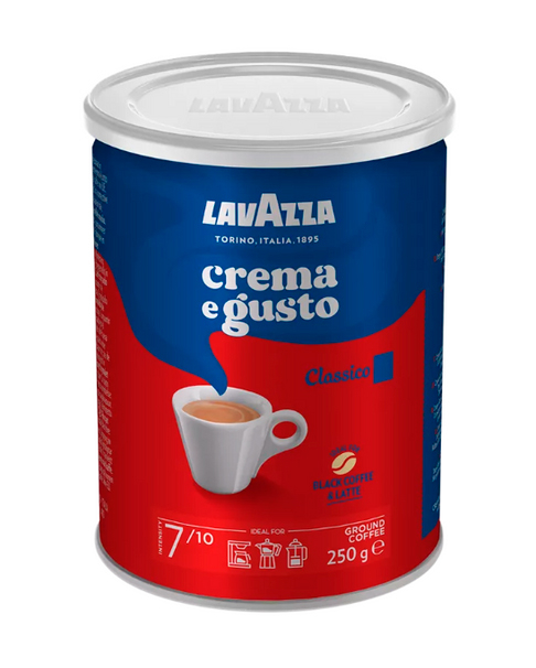 Кава мелена Lavazza Crema e Gusto Classico, 250 г (30/70) (ж/б) (8000070038820, 8000070038158) - фото