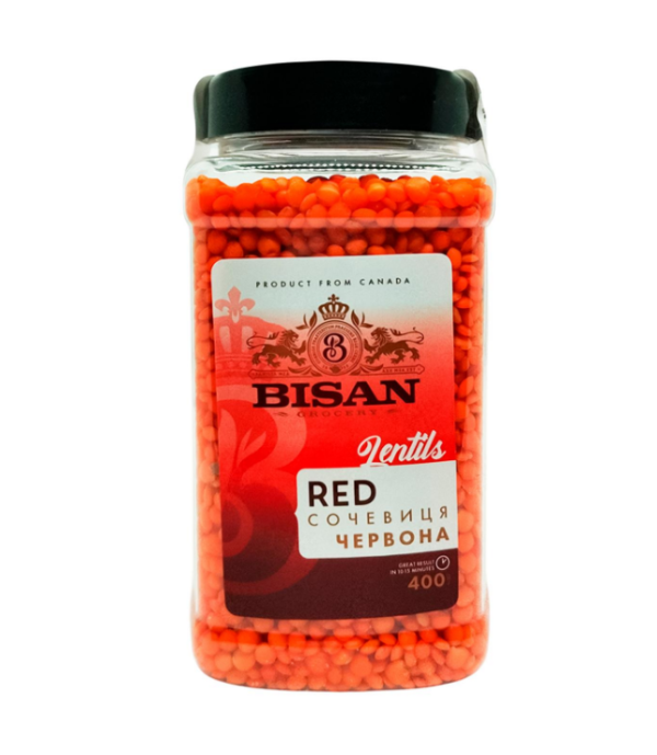 BISAN Чечевица Красная 400 г пл/б - фото