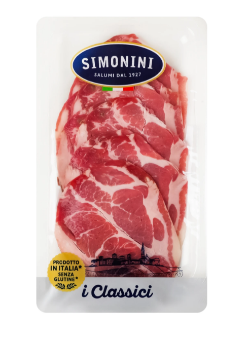 Шинка Коппа с/в 80г нарiзка Simonini - фото