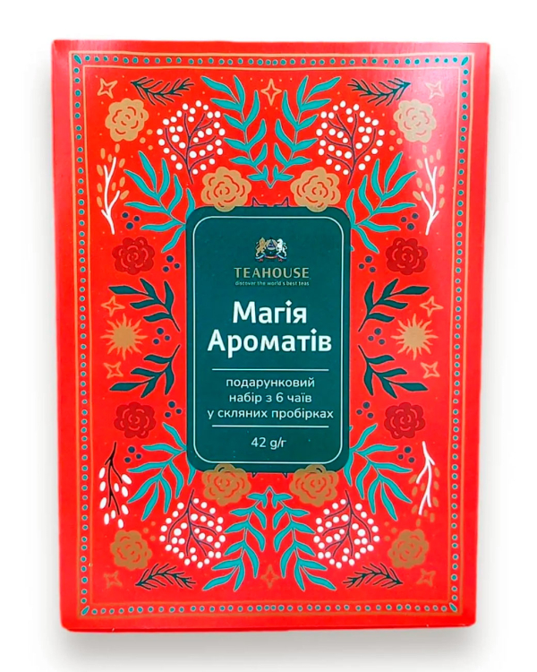 Подарунковий набір чаїв "Teahouse" у скляних пробірках "Магія Ароматів", 42 г Подарунковий набір чаїв "Teahouse" у скляних пробірках "Магія Ароматів", 42 г - фото