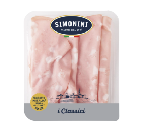 Ковбаса Мортаделла Болонья нарізка 100г ТМ "Simonini" - фото