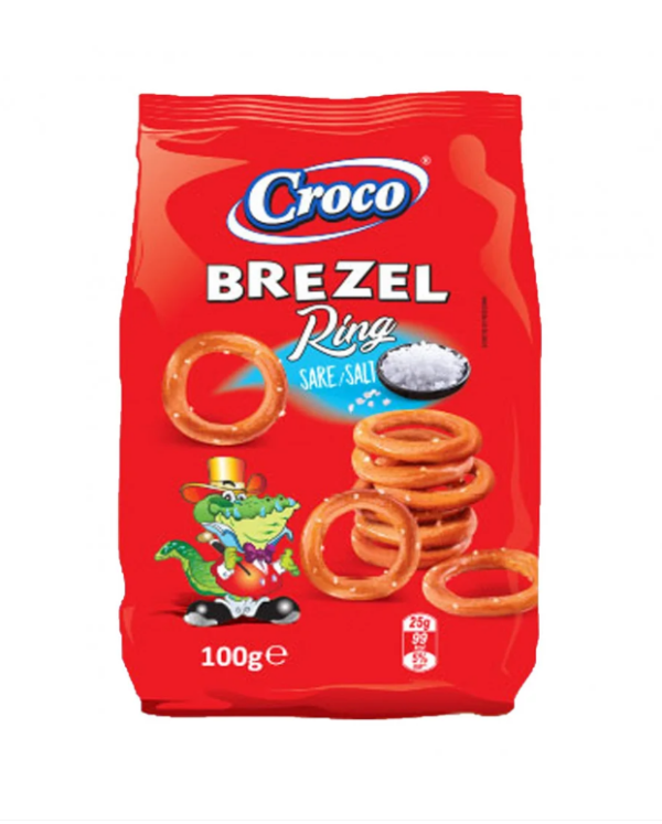 CROCO BREZEL Соломка кільця солена 100г - фото
