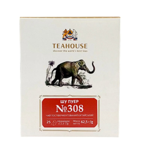 Чай пуер Teahouse Шу пуер пірамідки 2г × 25 - фото