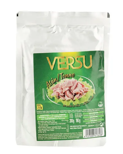 Тунець Versu в оливковій олії 200 г,(пакет) 15 шт/ящ, шт - фото