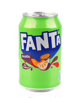 Напій безалког. Fanta Exotic Fruit Punch 0.33 л ж/б 24 шт/ящ - фото