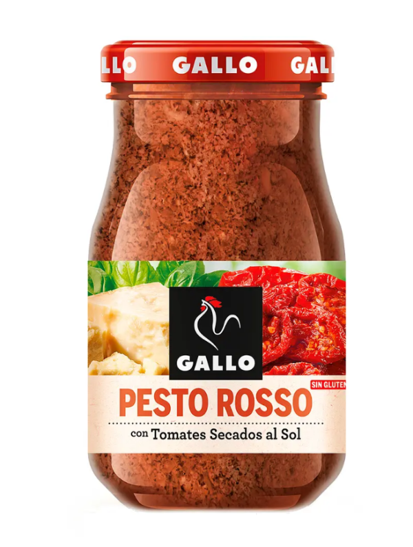 Соус Gallo Salsa Pesto Rosso з в'яленими помідорами 190 г, - фото