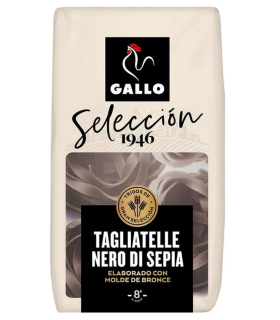 Макаронні вироби Gallo Seleccion 1946 Tagliata Nero di SepiaГнізда з чорнилом каракатиці250 г,8шт/ящ - фото