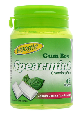Жувальна гумка без цукру Woogie Spearmint (м’ята), 64,4 г - фото