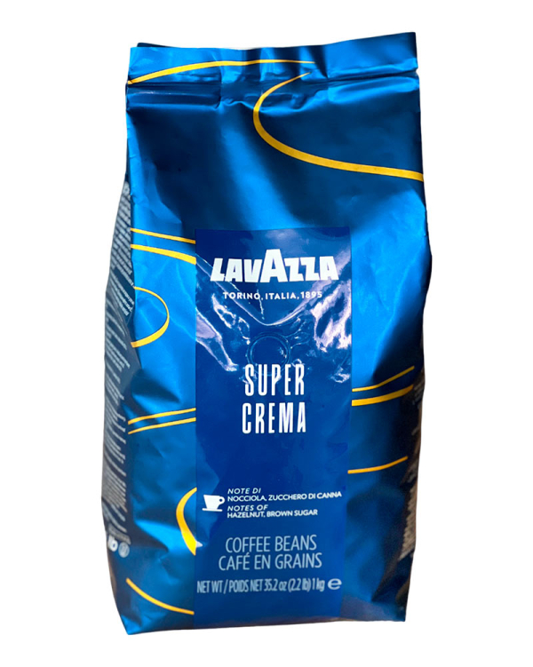 Кава в зернах Lavazza Super Crema, 1 кг (90/10) (8000070042025) (8000070077416) - фото