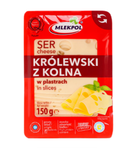 Сир Королевський з Кольно нарізаний 45% жирність 150г ТМ MLEKPOL - фото