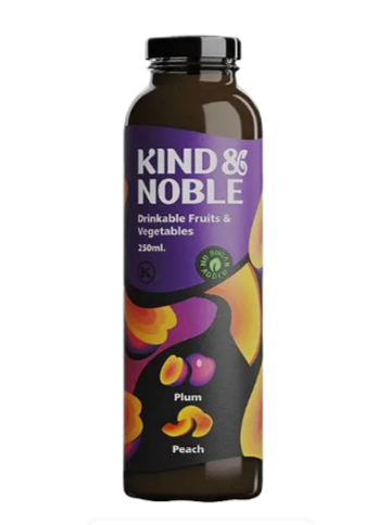 Смузі KIND&NOBLE Слива, персик 0,25 л скло - фото