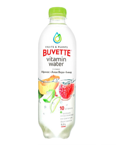 Напій Buvette Vitamin Water Абрикос-інжир-алое вера 0,5л - фото