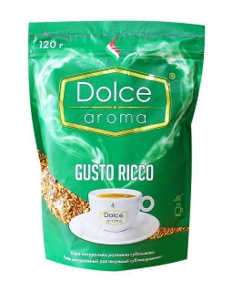 Кава розчинна "Dolce Aroma Gusto Ricco"  0,120 кг - фото