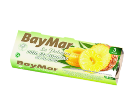 Ананас кільцями у власному соці BayMar,спайка 3шт,ж/б, 3х236мл, 8шт/ящ - фото
