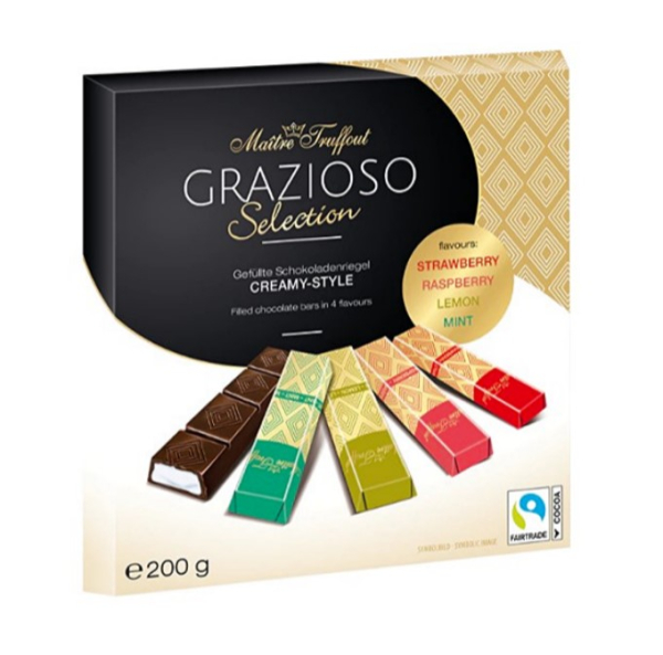 Шоколад чорний Grazioso Premium Selection Creamy Style  200г Maitre Truffout Польща - фото