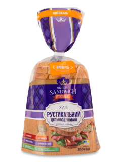 Хліб Рустикальний цільнозерновий 350 г, нарізаний - фото