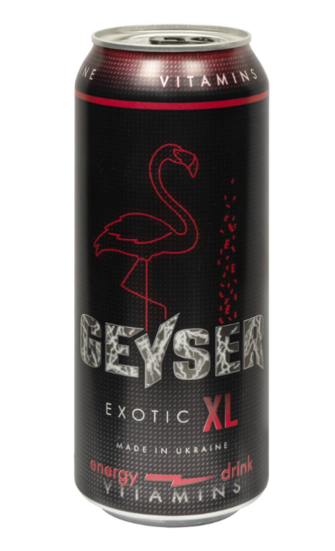 Напій б/а енергетичний ТМ Geyser "EXOTIC" 0,5 л з/б - фото