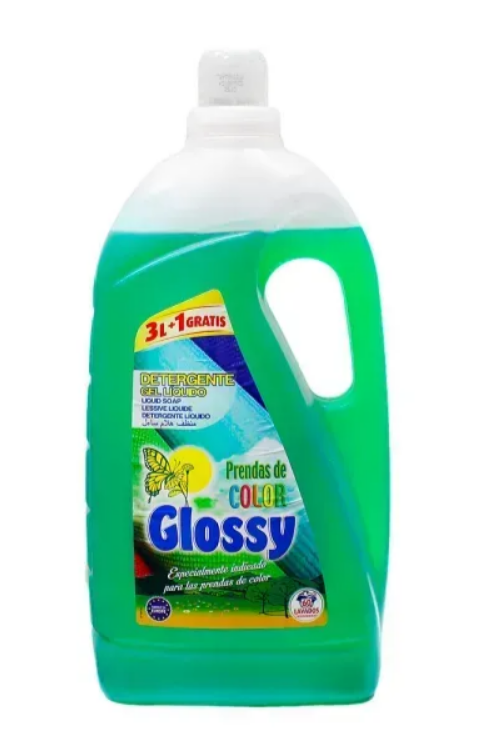 Гель для прання Glossy Color для кольорового 3+1л, 4шт/ящ - фото