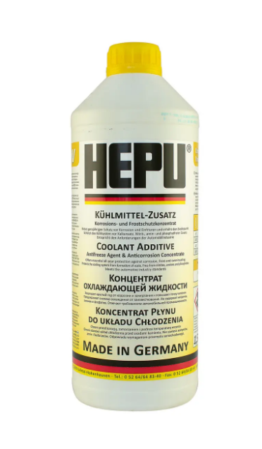 Концентрат охолоджуючої рідини HEPU P999 YLW (жовтий), 1.5 л - фото