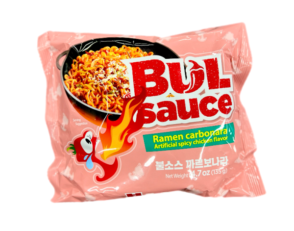 Локшина Bulsauce Spicy Carbonara гостра,стір-фрай 134.5 г ТМ""Harim" - фото