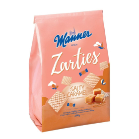 Вафлі Manner Zarties з начинкою солона карамель 200 г. 5шт/ящ - фото