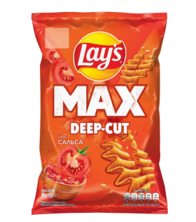Чіпси Lay’s MAX Deep-cut зі смаком сальси 95 г - фото