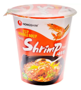 Лапша Рамен со вкусом креветки 67 г ТМ "Nongshim" - фото