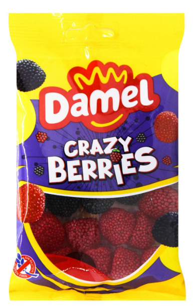 Жевательные конфеты Damel Crazy Berries ягодные, 80 г - фото №2