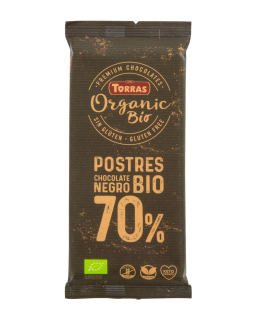 Шоколад Torras Organic Bio чорний органічний 70% без глютену, 170 г - фото