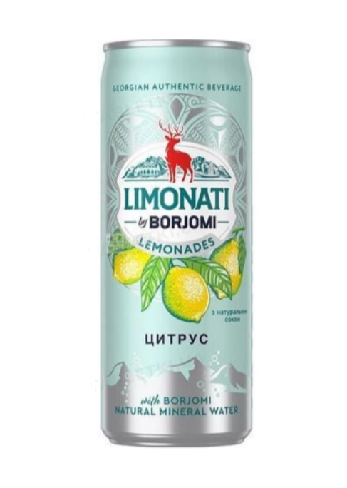 Лімонад "Лімонаті від Боржомі" 0,33л (ж/б) Цитрус - фото
