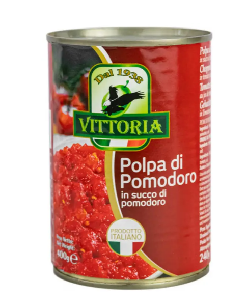 Помідори перетерті VITTORIA Polpa di Pomodoro, консервовані, 400 г - фото