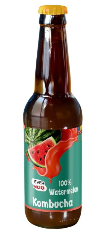 Напій б/а слабогаз.TM "EVER AID" комбуча "100% Watermelon" 0,35 л. - фото