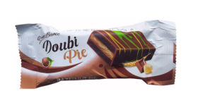 Кремовий торт зі смаком фундука у какао-покритті Rossо Bianco Doubi 40 г - фото №2