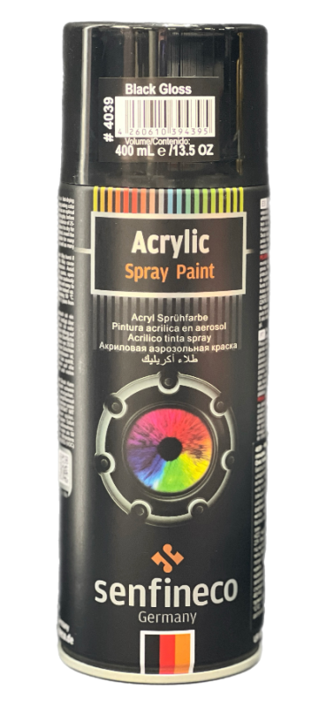 Акрилова фарба чорна глянцева Paint Acrylic Black Gloss - фото