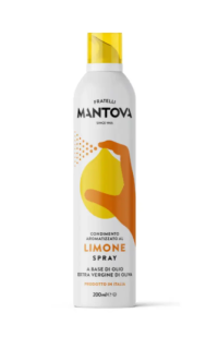 Олія оливкова спрей Fratelli Mantova Extra Virgin з лимоном 0,2л, 6шт/ящ - фото
