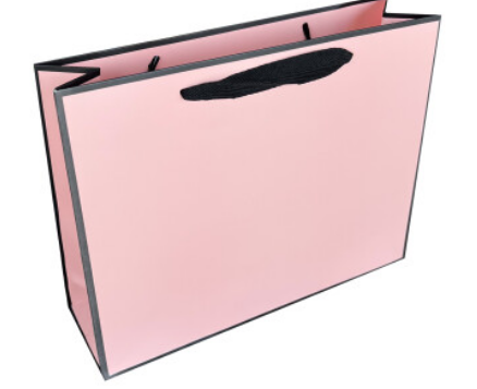 Пакет 270*210*80мм(чорний кант) персик - фото