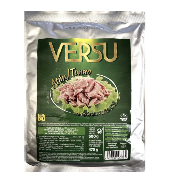 Тунець Versu в оливковій олії, 500 г пакет - фото