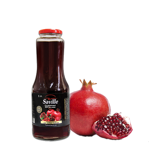 Гранатовый сок натуральный 100% без сахара Saville, 1 л - фото