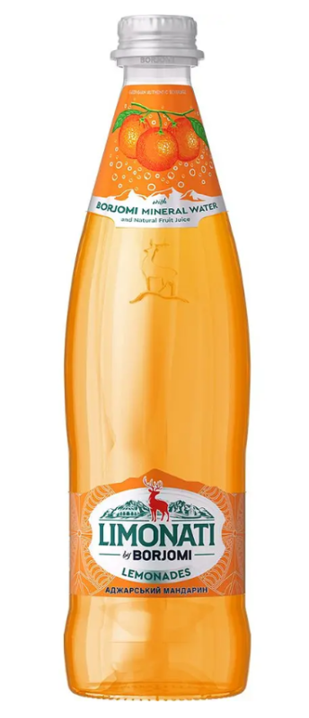 Лимонад "Лімонаті від Боржомі" 0,5л(скло)  зі смаком Аджарського мандарину - фото №2