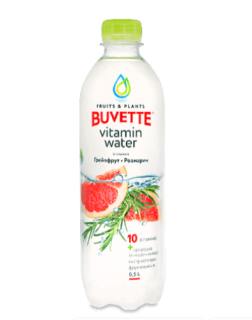 Напій Buvette Vitamin Water Грейфруту та розмарину (3*3) 0,5л - фото