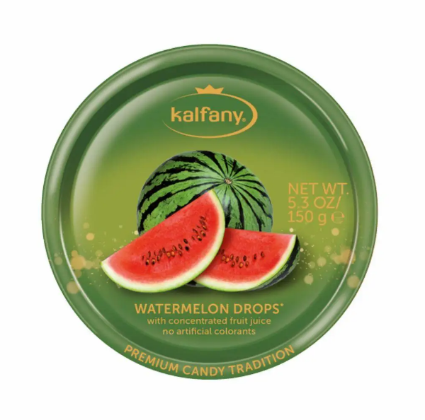 Льодяники Kalfany Watermelon кавун 150г, 10 шт/ящ - фото