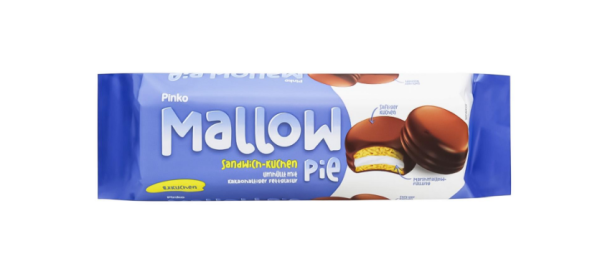 Печенье-сэндвич Beyoglu Mallow шоколадное с маршмеллоу 184 г - фото