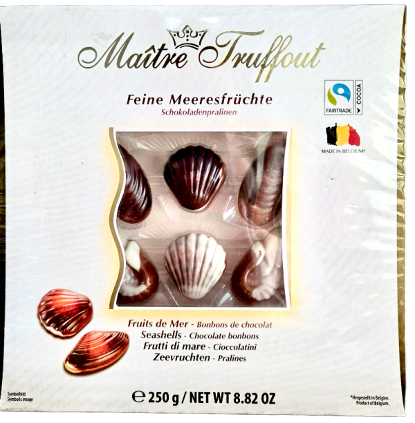 Шоколадные конфеты пралине Maitre Truffout «Морская ракушка» 250 г - фото