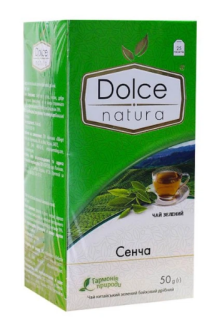Чай зеленый Dolce Natura байховый "СЕНЧА" 50 г - фото