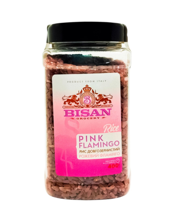 BISAN Рис Розовый Фламинго 400 г пл/б - фото