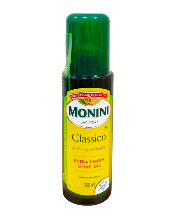 Олія оливкова спрей першого віджиму Monini Classico Extra Virgin Olive Oil, 200 мл (8005510004113) - фото