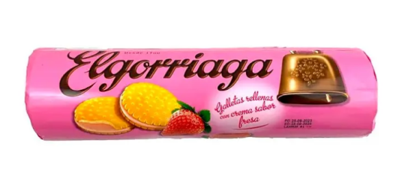 Печиво Elgorriaga з полуничною начинкою 500 г,15 шт/ящ. - фото