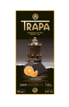 Шоколад 100г TRAPA Choco Dark 74% черный с апельсином, 15шт/ящ - фото №1
